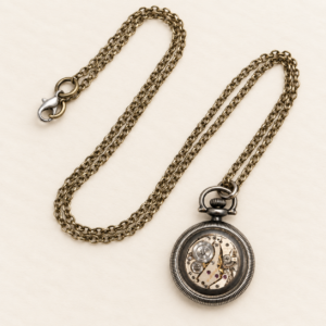 Vintage Watch Movement Pocket Watch Necklace