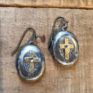 Cross Locket Earrings
