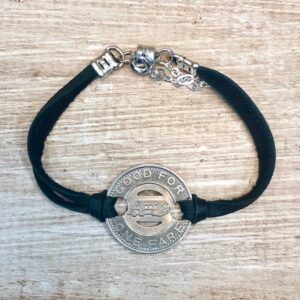 Vintage Token Deerskin Bracelet