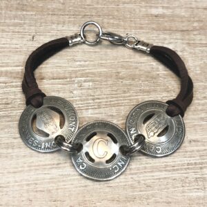 Vintage Token Triple Deerskin Bracelet