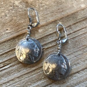 Indian Head Nickel Wire Wrapped Earrings