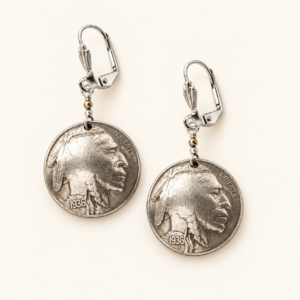 Indian Head Nickel Wire Wrapped Earrings