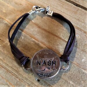 Tennessee State Quarter Nash Deerskin Bracelet