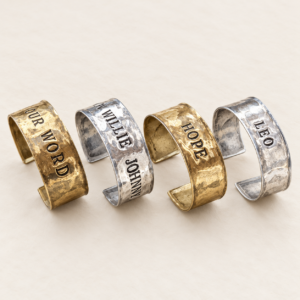 Personalized Hand Stamped Cuff Bracelet