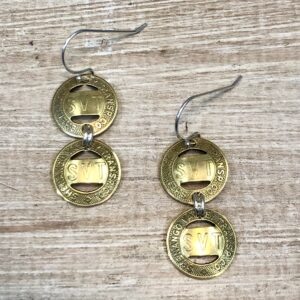 Vintage Token Double Earrings