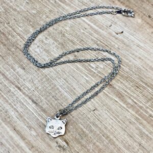 Sparkly Nosed Cat Necklace