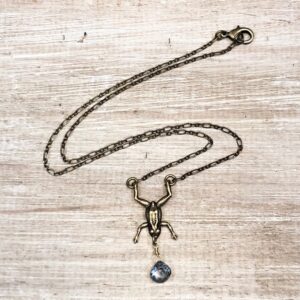 Frog Necklace With Gem