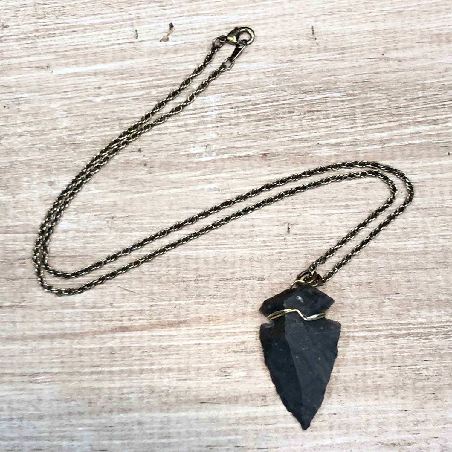 Wire Wrapped Arrowhead Necklace lorraine frances
