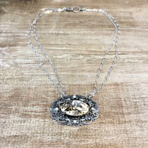 Movement Filigree & Pearl Necklace