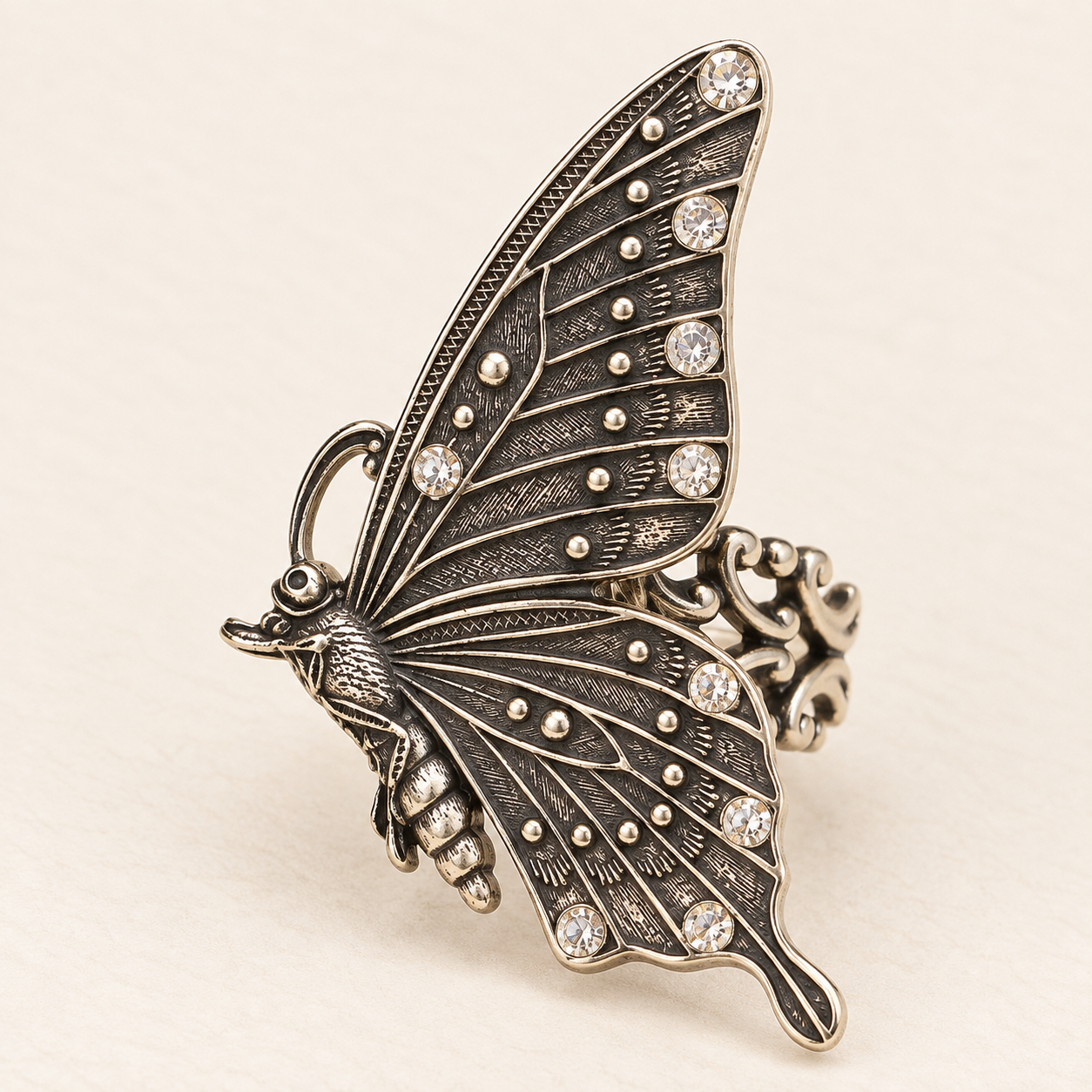 Butterfly in Flight Ring - Image 2