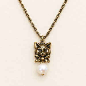 Fancy Cat Pearl Necklace