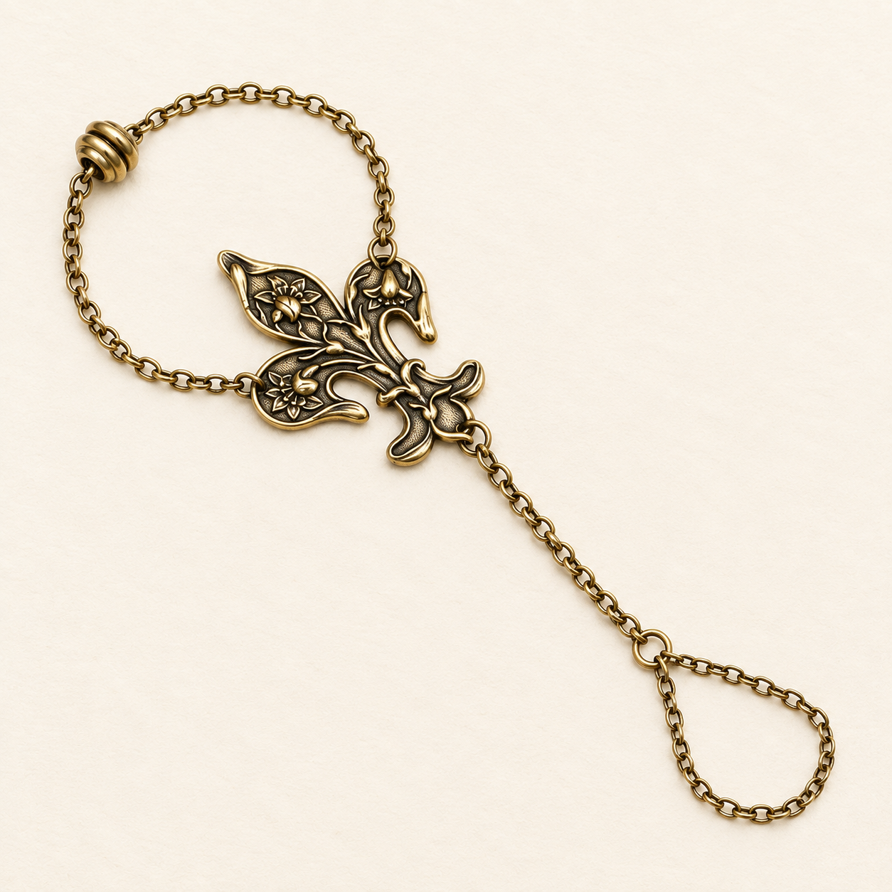 Floral Fleur de Lis Medieval Bracelet - Image 2