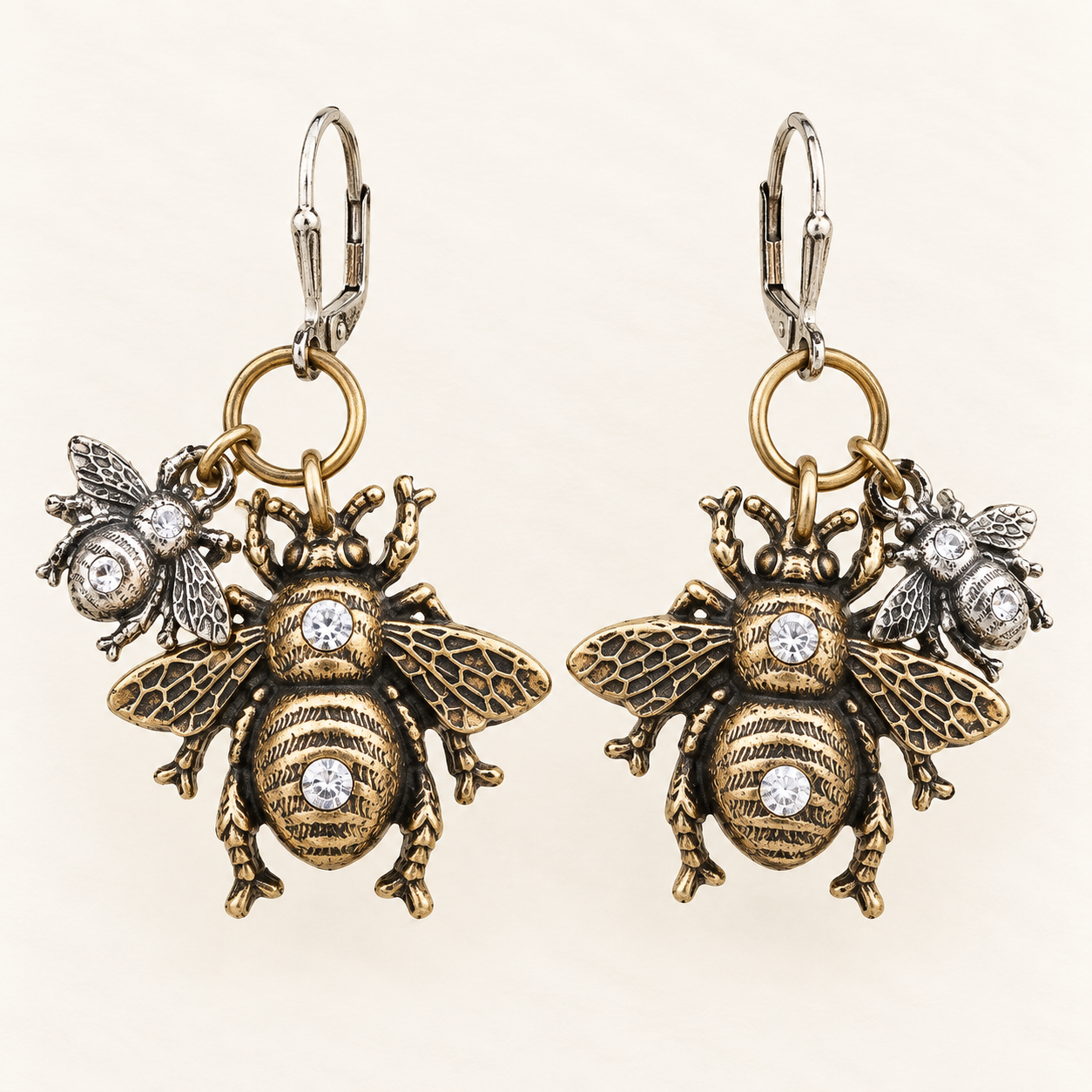 Sweet Bee Crystal Earrings - Image 4