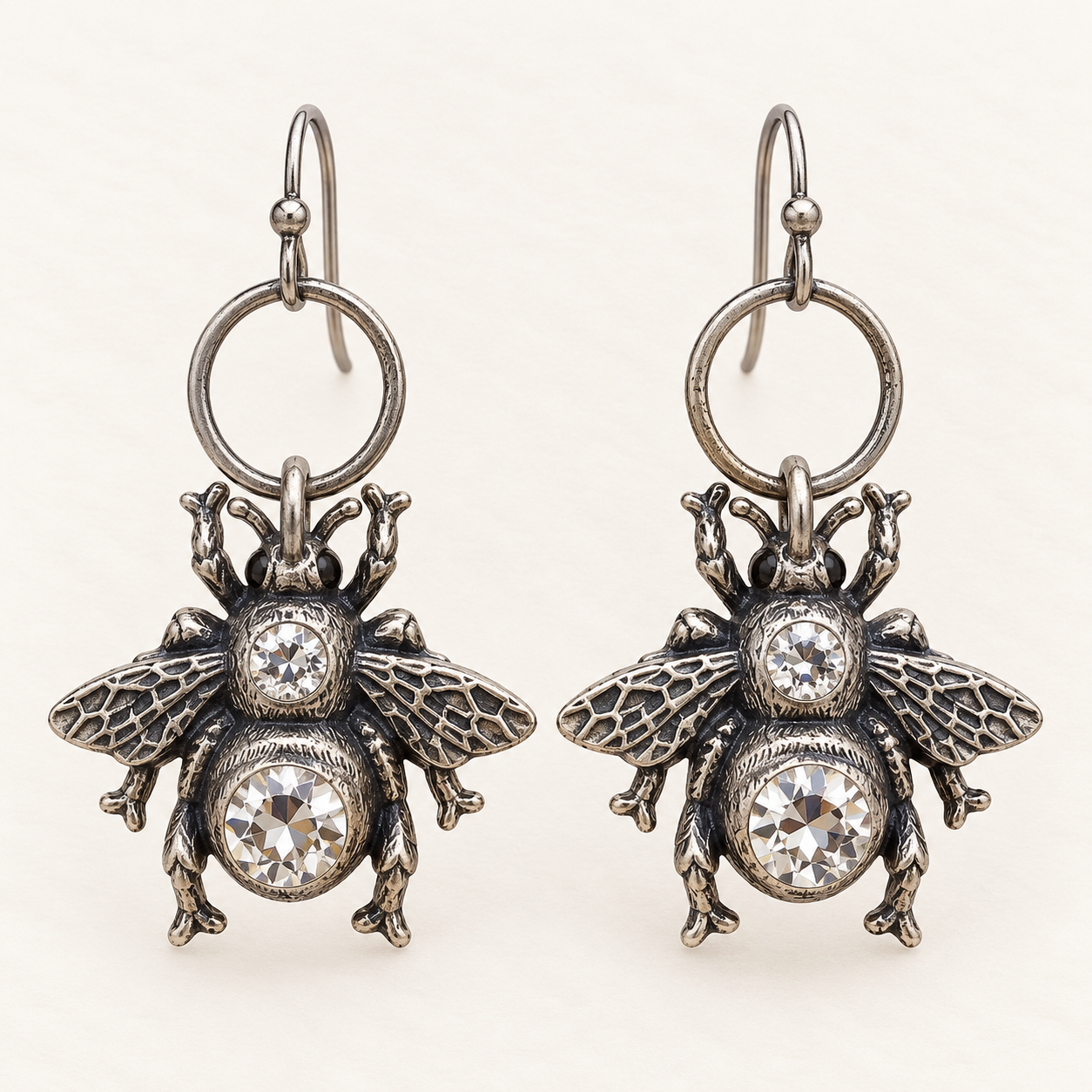 Sweet Bee Crystal Earrings - Image 2