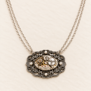 Movement Filigree & Pearl Necklace