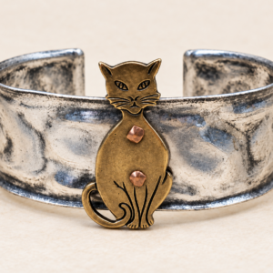 Riveting Cat Silhouette Cuff