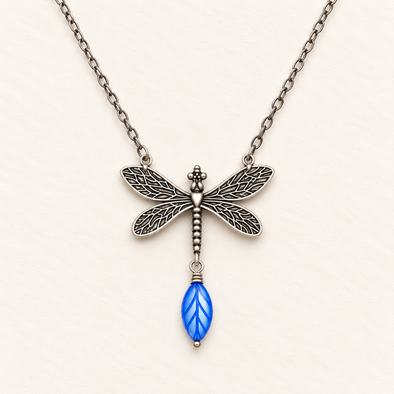Sapphire Wing Dragonfly Necklace - Image 2