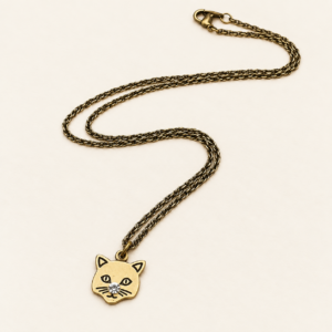 Sparkly Nosed Cat Necklace