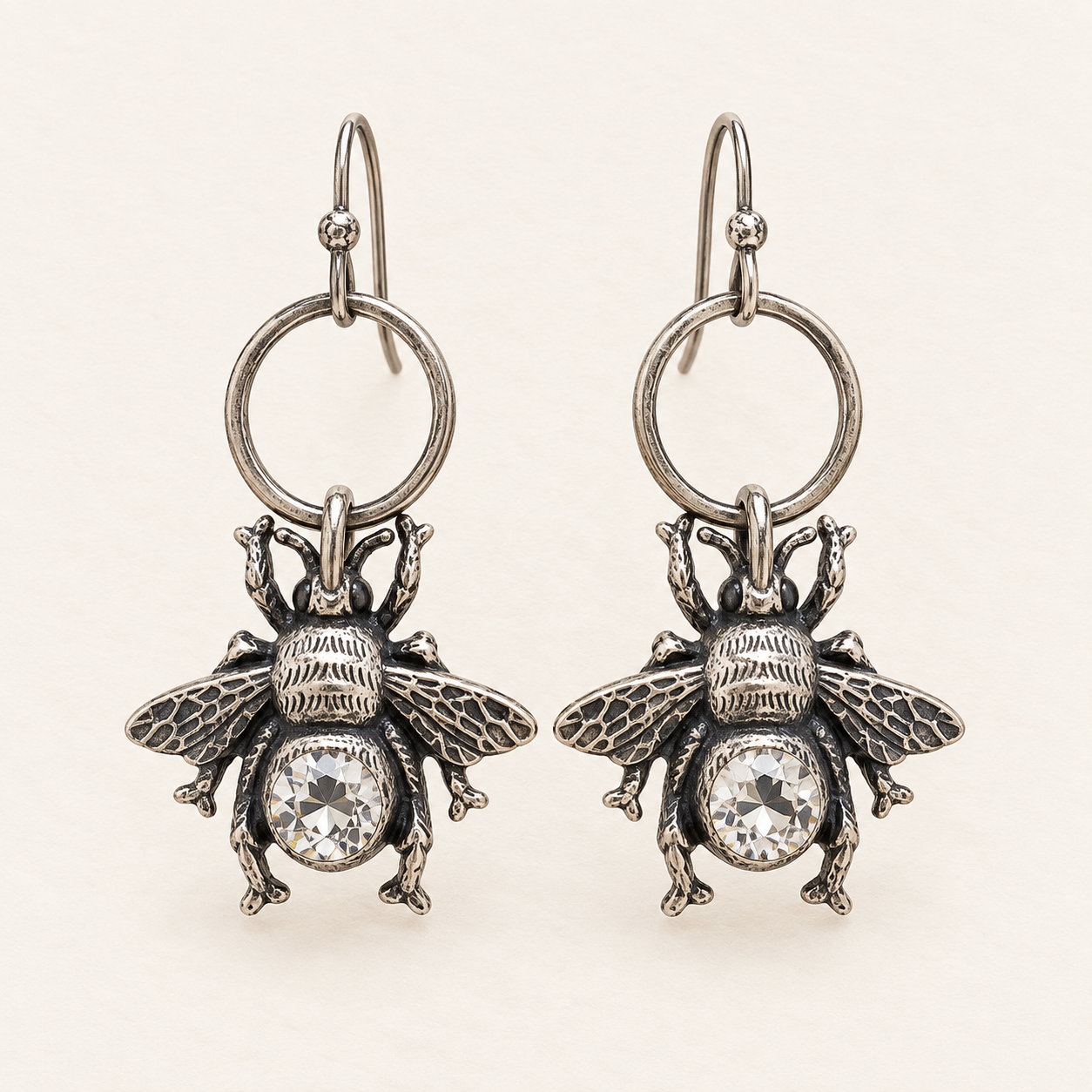 Sweet Bee Crystal Earrings