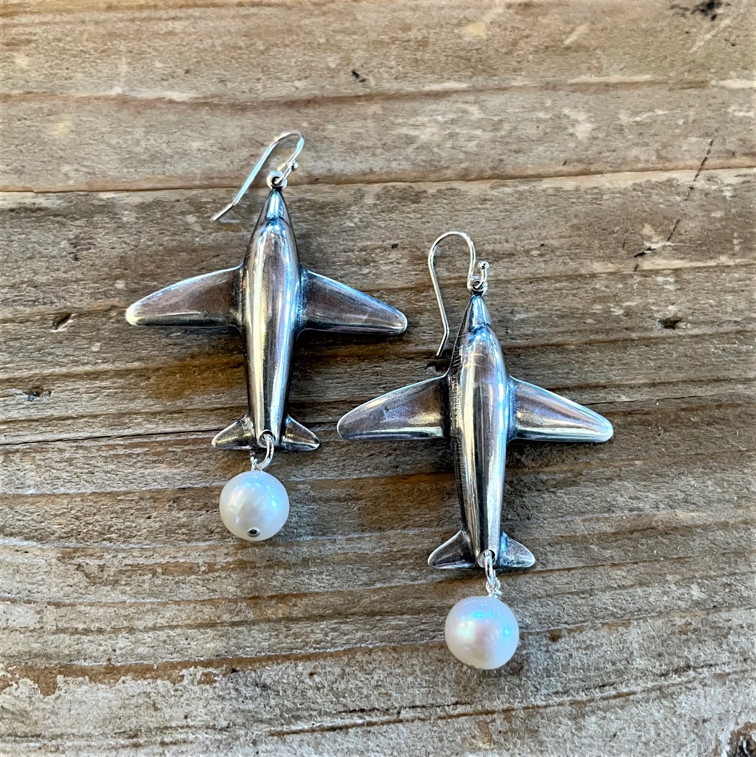 Airplane In The Clouds Earrings - Image 3