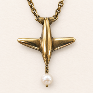 Airplane In The Clouds Necklace