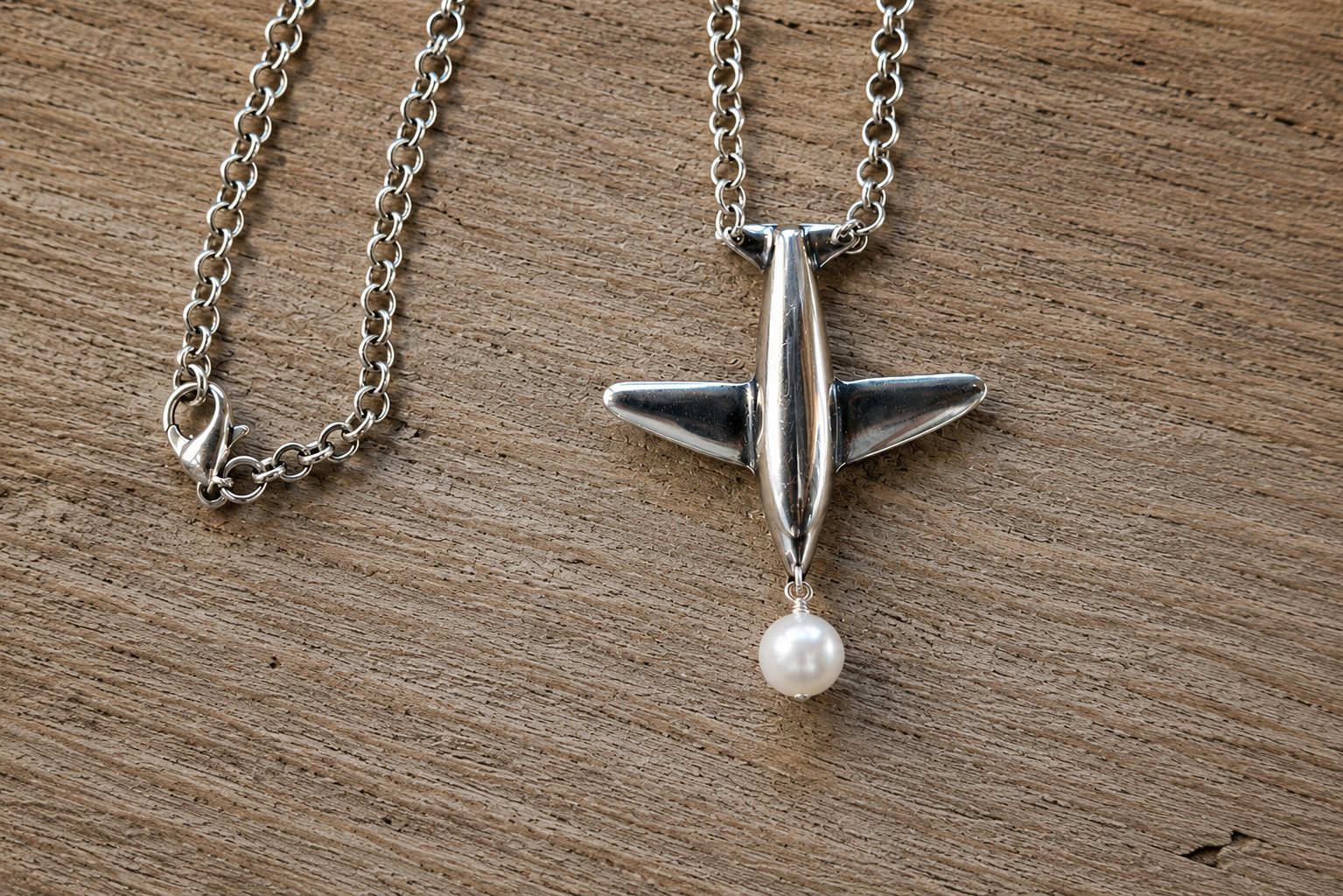 Airplane In The Clouds Necklace - Image 3