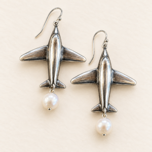 Airplane In The Clouds Earrings