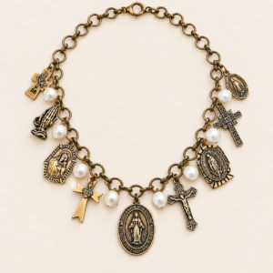 Catholic Charm & Prayer Locket Necklace
