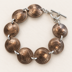 Linked Indian Head Penny Bracelet