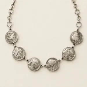 Indian Head & Buffalo Nickel Necklace
