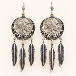 Indian Head Nickel Dreamcatcher Earrings
