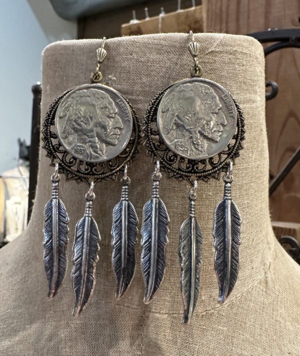 Earrings Of Dream Catcher With Feathers Threads And Beads Rope Hanging  Dreamcatcher Handmade Stock Photo - Download Image Now - iStock