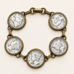 Mercury Dime Bezel Bracelet