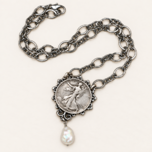 Walking Liberty Filigree Necklace