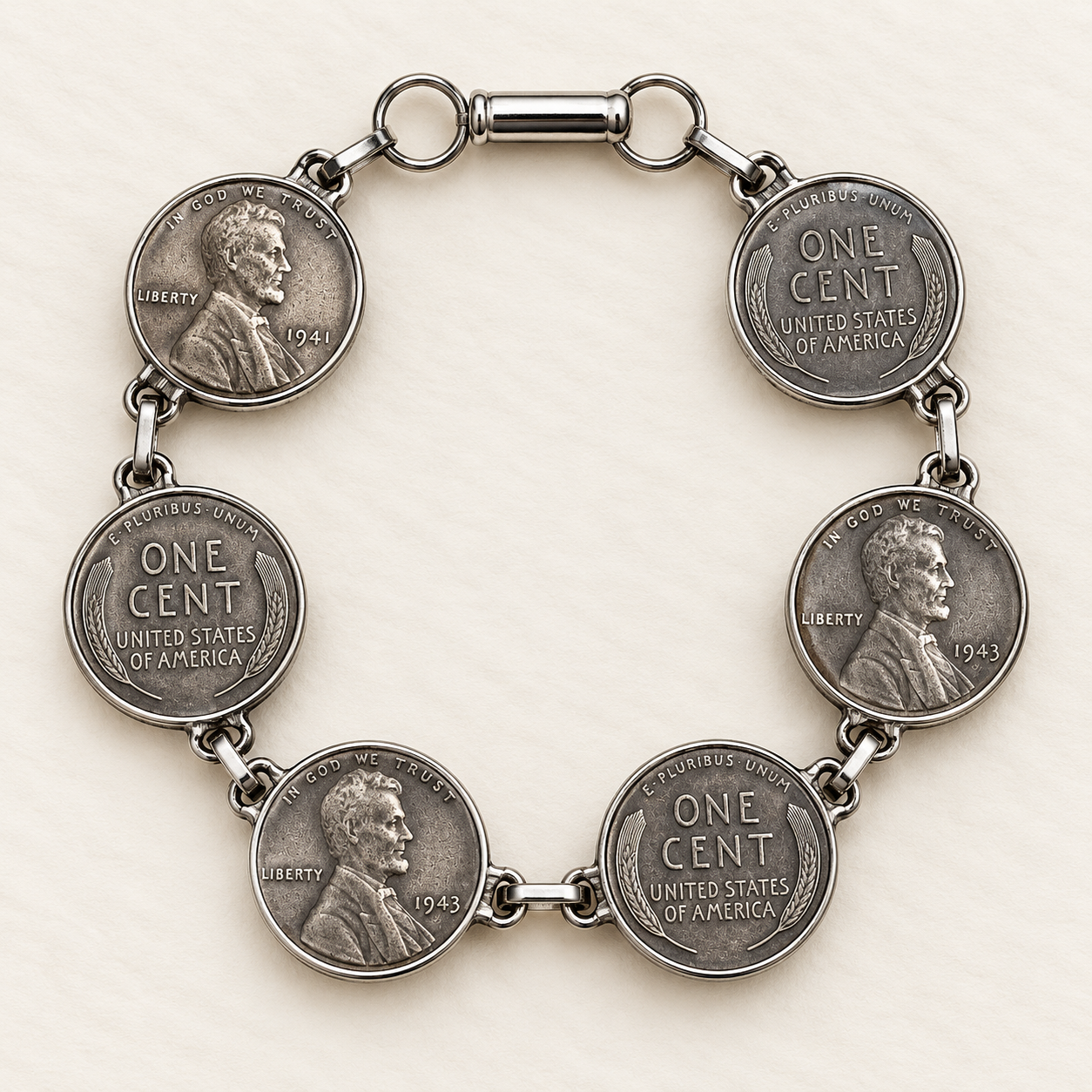 1943 Steel Penny Bracelet