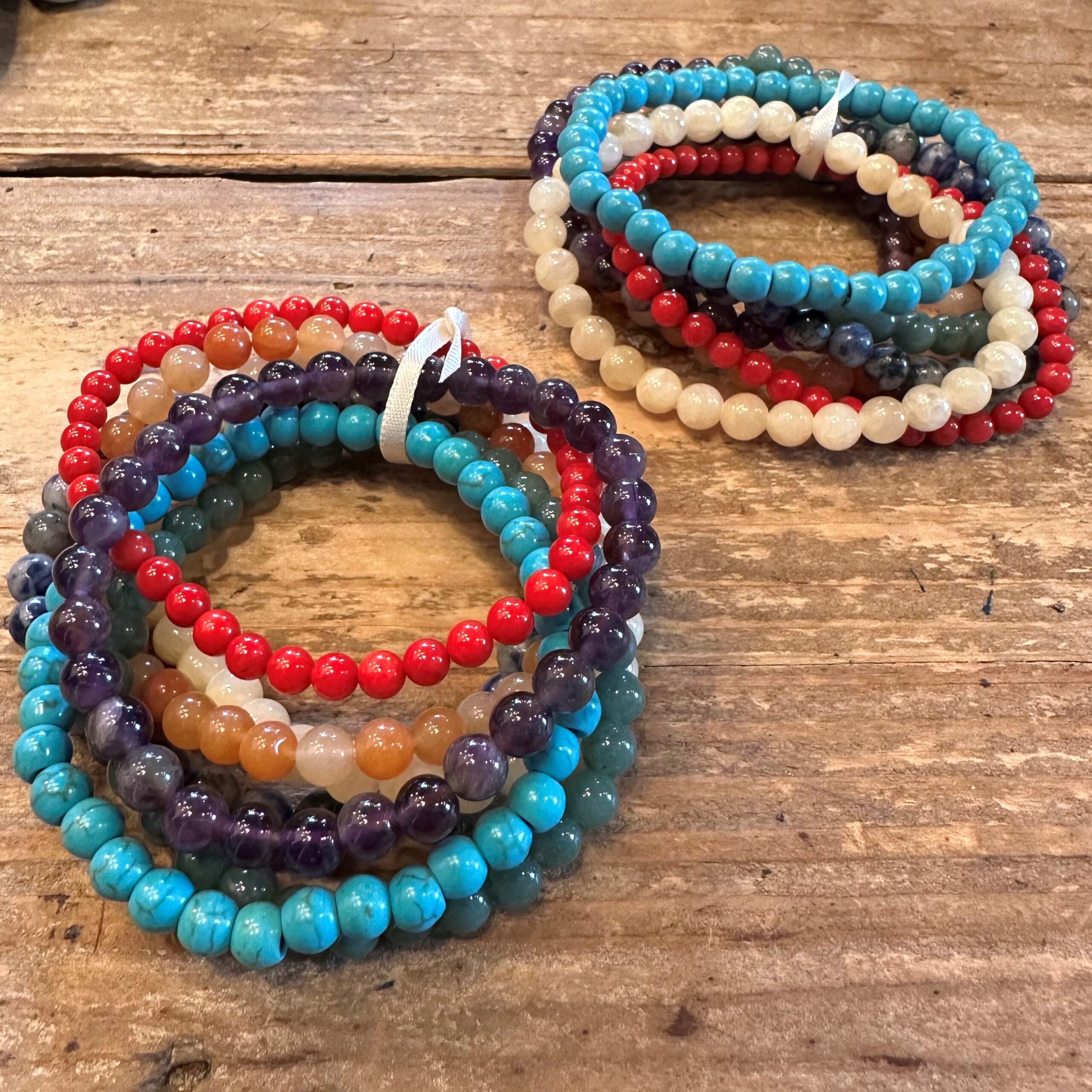 Gemstone Stretchy Bracelet Stack - Image 2