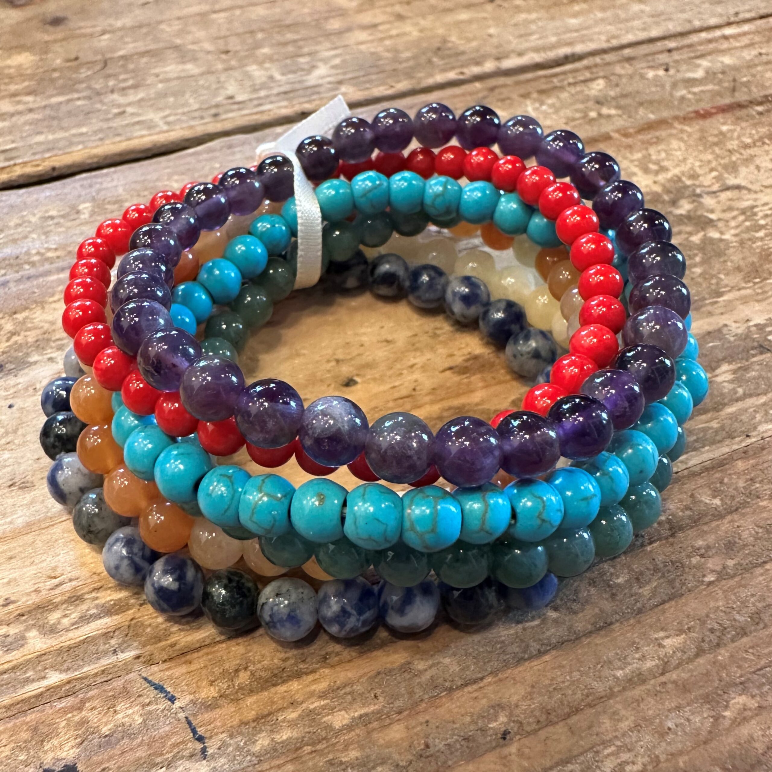 Gemstone Stretchy Bracelet Stack