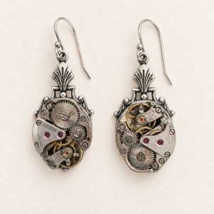 Vintage Watch Movement Earrings