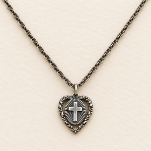 Petite Cross My Heart Necklace