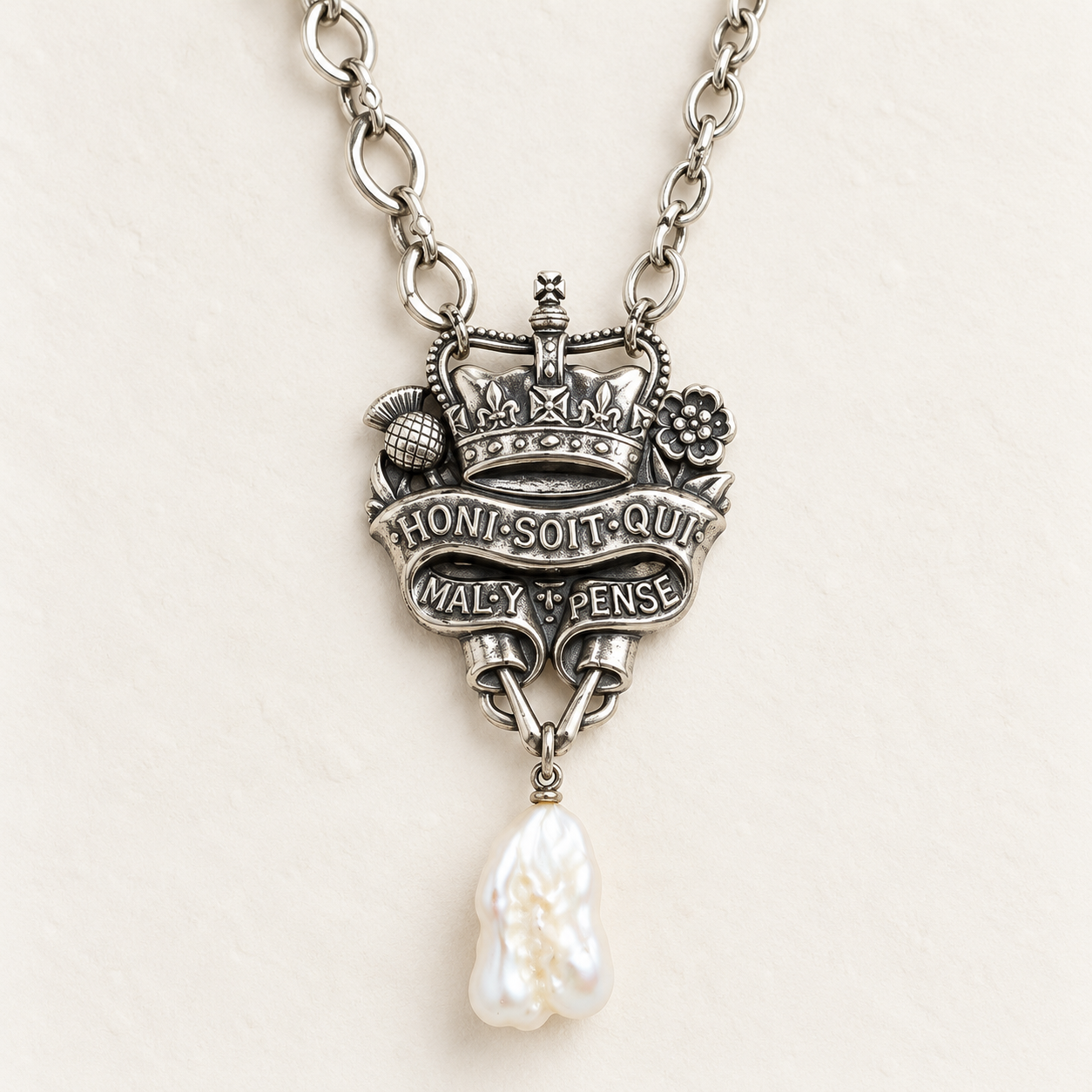 Honi Soit Qui Mal Y Pense Necklace