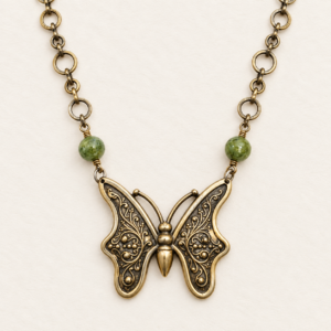Gemstone Butterfly Necklace.