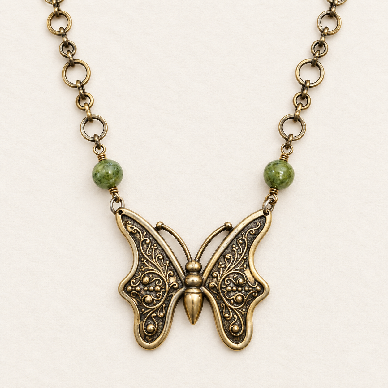 Gemstone Butterfly Necklace.