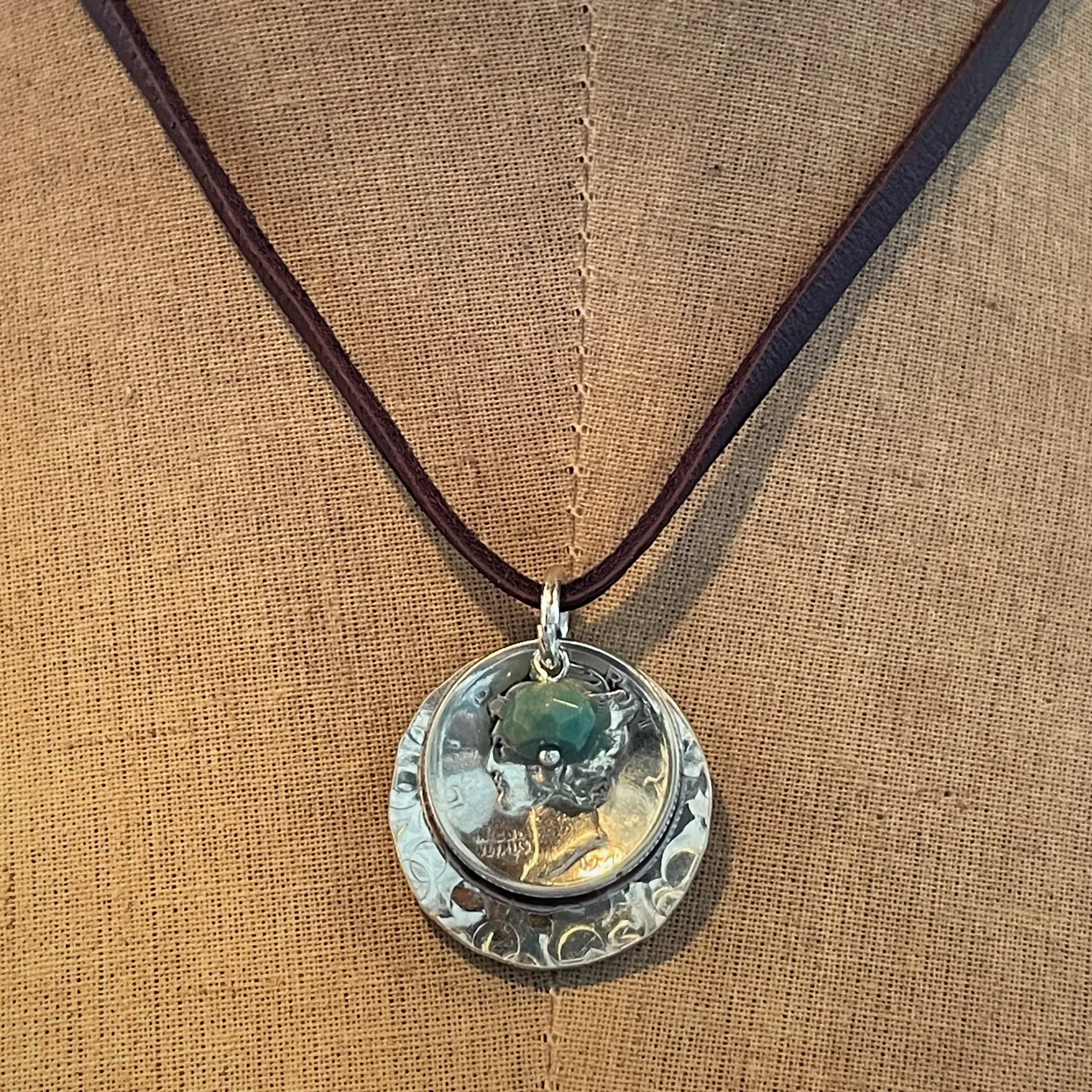 Mercury Dime Deerskin Necklace - Image 3