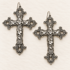 Ornate Cross Earrings