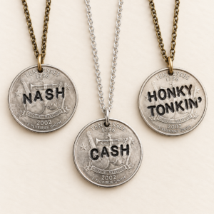 Tennessee State Quarter Stamped Necklace