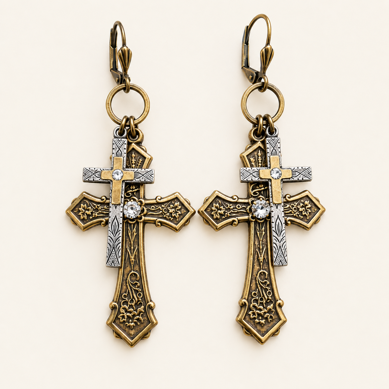 Cathedral Cross Earrings