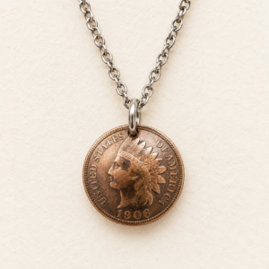 Indian Head Penny Cable Chain Necklace