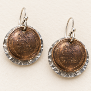 Wheat Penny & Sterling Earrings